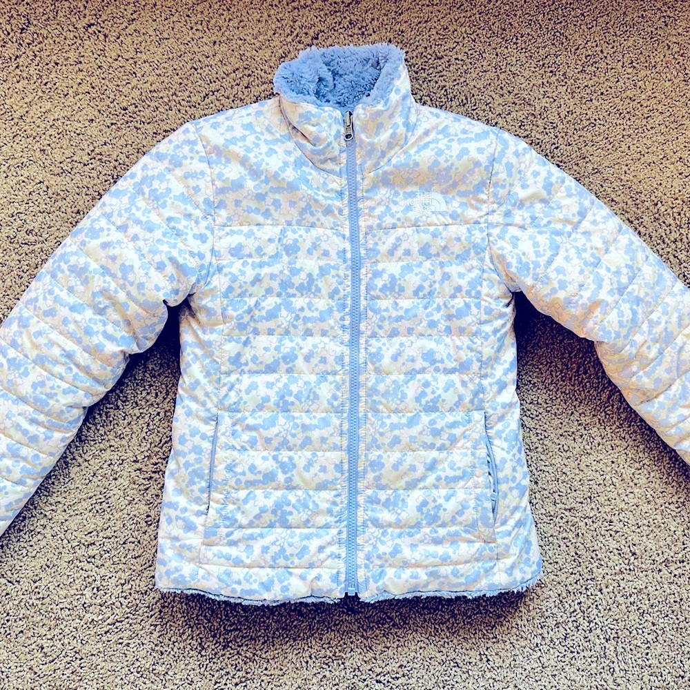 The North Face Kids Puffer Jacket - Blue and White